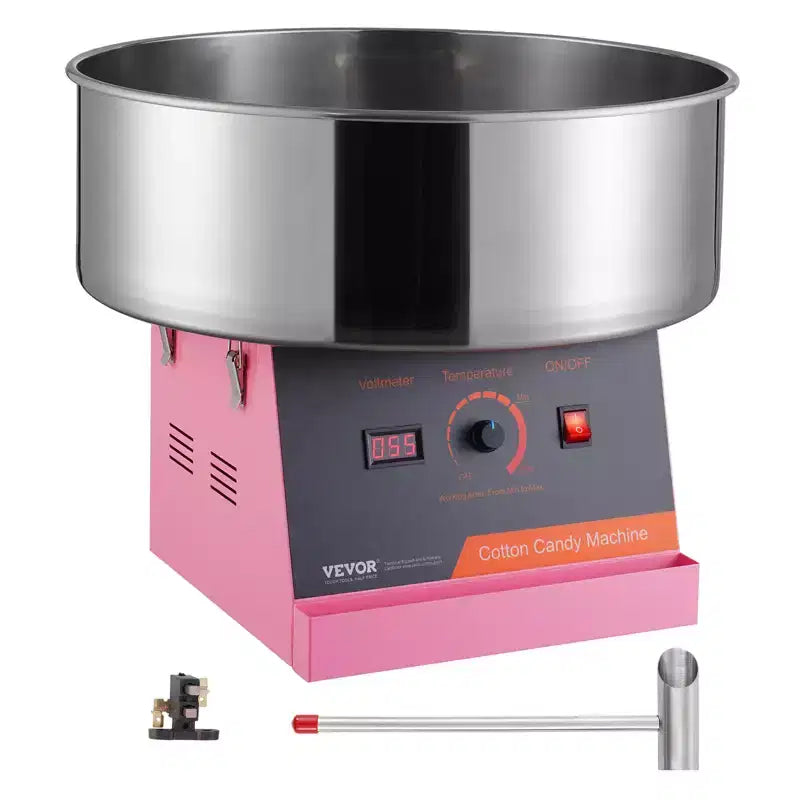 VEVOR Electric Cotton Candy Machine, 1000W Candy Floss Maker, Commercial Cotton Candy Machine with Stainless Steel Bowl, and Sugar Scoop
