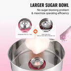 VEVOR Electric Cotton Candy Machine, 1000W Candy Floss Maker, Commercial Cotton Candy Machine with Stainless Steel Bowl, and Sugar Scoop