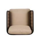 Christopher Knight Home Bonita Patio Rustic Iron and Rattan Club Chair with Cushions, Beige