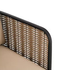 Christopher Knight Home Bonita Patio Rustic Iron and Rattan Club Chair with Cushions, Beige