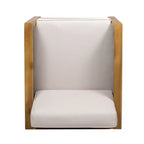 Fauteuil de jardin, fauteuil club à cadre en bois d'acacia avec accents en osier et coussins - Merax