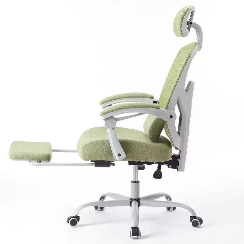 Chaise de jeu ergonomique en maille JIONJOY avec repose-pieds – Inclinaison de 90 à 135°, support lombaire et appui-tête réglables