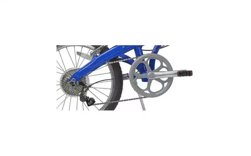 Vélo pliant Dahon MU D8 avec freins en V DAHON personnalisés (bleu brillant)