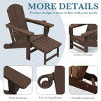 Fauteuil de patio Hyleory 3 positions avec ottoman rétractable et porte-gobelet/téléphone