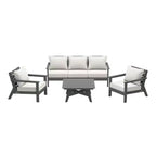 WestinTrends Avalon Outdoor 6-Piece Modular Sectional Patio Furniture Sofa Set, Gray/White