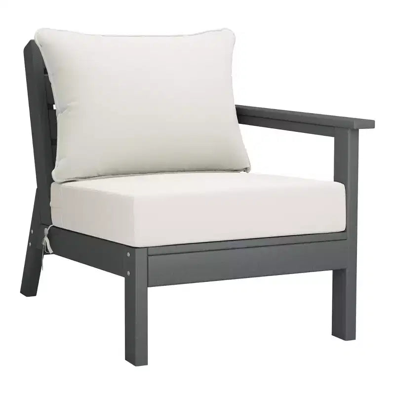 WestinTrends Avalon Outdoor 6-Piece Modular Sectional Patio Furniture Sofa Set, Gray/White