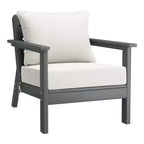 WestinTrends Avalon Outdoor 6-Piece Modular Sectional Patio Furniture Sofa Set, Gray/White