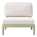 WestinTrends Playa Modern Outdoor Polypropylene Resin Deep Seating Armless Sectional, Green