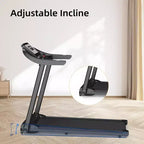 NAYSAYE Treadmill with Adjustable Incline and Wider Running Belt for Home or Gym Use, Black, 16.6*6*42.3
