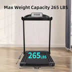 NAYSAYE Treadmill with Adjustable Incline and Wider Running Belt for Home or Gym Use, Black, 16.6*6*42.3