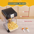 Machine à pop-corn VEVOR, machine à pop-corn 300 W, bouilloire 2,5 oz produisant 4 pintes par lot, machine à pop-corn de table avec porte en PP, comprend 2 cuillères, noir