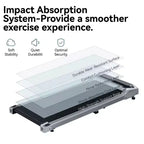 NAYSAYE Portable Under Desk Treadmill 8 Degree Incline for Home and Office, Black and Silver, 45.7*19.1*4.2