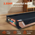 NAYSAYE Portable Incline Treadmill Incline Full Deck Design Shock Absorption for Home, Black and Gray, 38.9*21.3*6.9