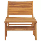 vidaXL Patio Chair Patio Chaise Lounge Chair for Poolside Solid Wood Teak - With Footrest