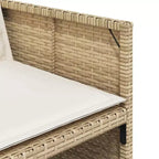 vidaXL Patio Chairs with Cushions 4 pcs Beige Poly Rattan