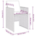 vidaXL Patio Chairs with Cushions 4 pcs Beige Poly Rattan