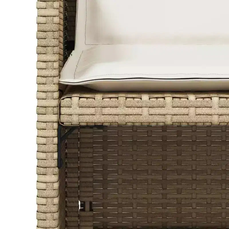 vidaXL Patio Chairs with Cushions 4 pcs Beige Poly Rattan