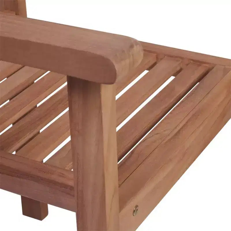 vidaXL Outdoor Patio Chairs, Set of 4, Includes Gray Cushions, Made of Durable Solid Teak Hard Wood, Stackable Design, Versatile for Home or Cafe Use