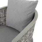 Fauteuils de jardin GDFStudio San Juan en fer et osier avec coussins (lot de 2)