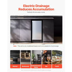 VEVOR Undercounter Built-in Ice Maker, 50 Lbs/Day Under Counter Ice Maker Machine with Drain Pump Reversible Door Stainless Steel, Gray