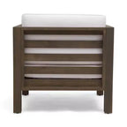 Fauteuils de jardin Cascada en bois d'acacia avec coussins GDFStudio (Lot de 2)