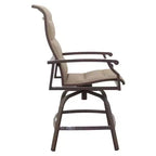 Tabouret pivotant matelassé Courtyard Casual Madison pour balcon, cadre en aluminium poudré