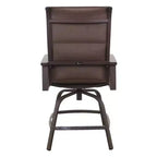 Tabouret pivotant matelassé Courtyard Casual Madison pour balcon, cadre en aluminium poudré