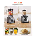 VEVOR Blender for Smoothies, 68 oz 1400W, Professional Blender with Powerful Motor, Multi-Functional Food Processing Blender, Black
