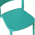 WestinTrends Playa Chaises de salle à manger modernes empilables en plastique pour l'extérieur (lot de 4), turquoise