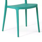 WestinTrends Playa Chaises de salle à manger modernes empilables en plastique pour l'extérieur (lot de 4), turquoise