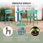 WestinTrends Playa Chaises de salle à manger modernes empilables en plastique pour l'extérieur (lot de 4), turquoise