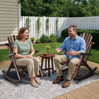 Karl Home | 38 in. Solid Wood High Back Outdoor Rocking Chair