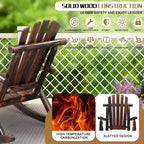 Karl Home | 38 in. Solid Wood High Back Outdoor Rocking Chair