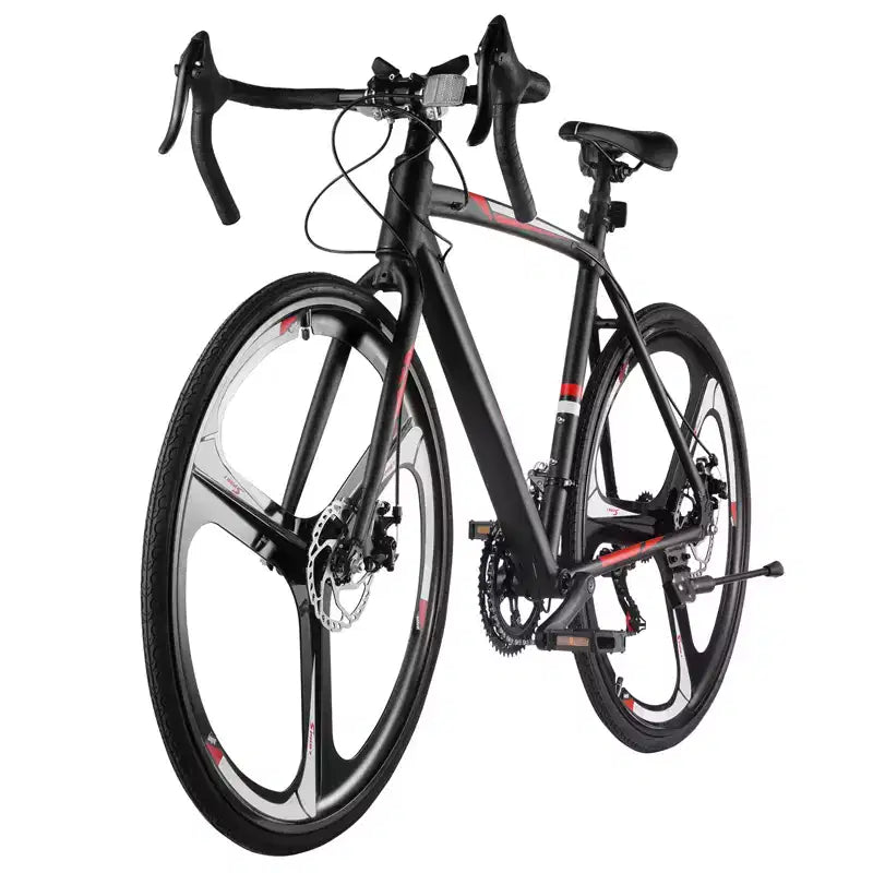 VEVOR Road Bike, 700C Wheels Racing Bike, SHIMANO 14 Speeds Drivetrain City Commuter Road Bicycle with Aluminum Alloy Frame, Drop Bar, Black