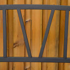 Banc d'extérieur 50 po, banc de jardin en métal avec dossier à motif en V, banc de porche avec siège à lattes pour parc, pelouse