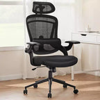 Okak High-Back Ergonomic Office Chair with Adjustable Lumbar Support, Gaming Chair with Mesh Headrest, Computer Chair for Home, Office
