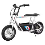 Razor Rambler 12 Electric Retro Minibike w/ 250W Motor & 24V Battery, White