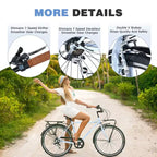 Okak 26IN Vintage Cruiser Bikes with Metal Stand, Adult Commute Bike with Metal Frame and Chain Guard, Bicycle for Commuting, Travel