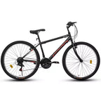 VTT Okak 24 pouces avec cadre en acier au carbone, vélo pour enfants à 21 vitesses avec double frein en V et selle ergonomique, vélo pour les trajets quotidiens et les voyages