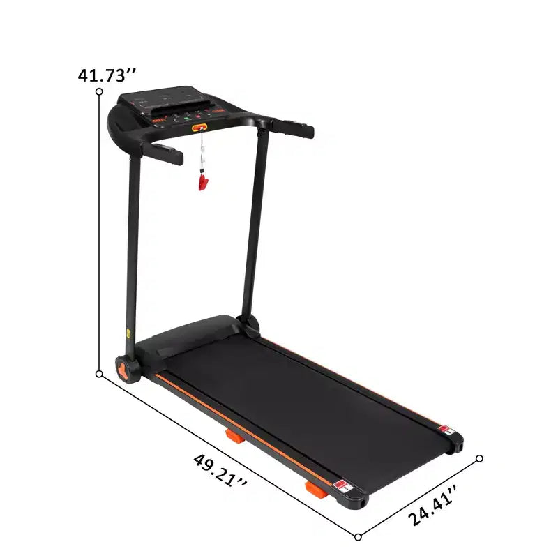 Folding Treadmill for Home, 2.5HP Quiet Motor, Incline, Heart Rate Sensor, USB Charge, Bluetooth Speaker, 6 Shock-Absorbing, 300lbs Capacity
