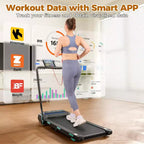 Tapis de marche NAYSAYE avec barre de poignée pliable, tapis roulant sous le bureau de 450 lb avec inclinaison automatique pour la randonnée à domicile, noir, 55*26*7,87