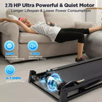 Tapis de course pliable 3.75 CV avec capacité de 136 kg, 71 programmes, pour la maison avec inclinaison, contrôle intelligent via application, Bluetooth et haut-parleurs stéréo HiFi