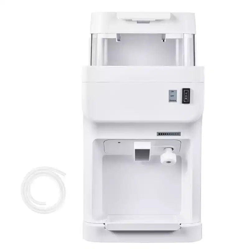 VEVOR Commercial Ice Shaver Crusher, 220lbs Per Hour Electric Snow Cone Maker with 8L Ice Cube Box, 350W 1500RPM Tabletop Shaved Ice Machine, White
