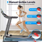 Treadmill on Sale,Treadmills Clearance,0.6-7.5MPH, 64+3+3+1 Programs, Quiet Brushless Motor, Bluetooth App  Compact Running Machine for Home