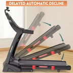Dual Motor 5HP Folding Electric Treadmill on Sale,Durable Running Machine with 20% Auto Incline,400LBS Capacity,Compact Walking Pad Treadmill