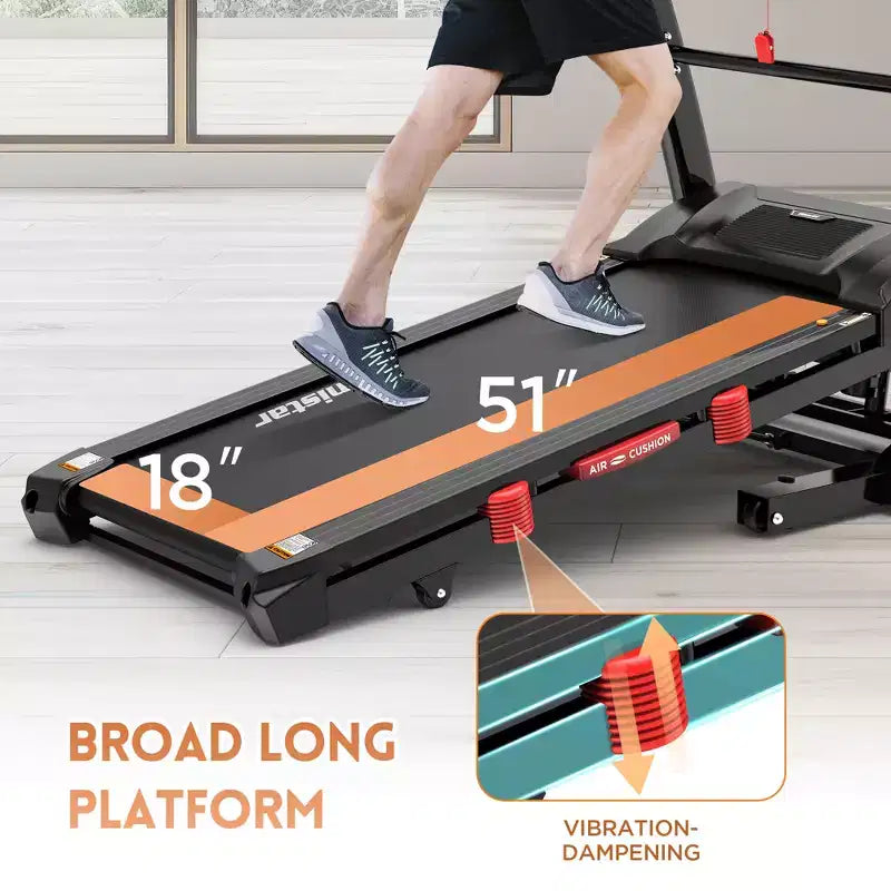 Dual Motor 5HP Folding Electric Treadmill on Sale,Durable Running Machine with 20% Auto Incline,400LBS Capacity,Compact Walking Pad Treadmill
