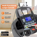 Dual Motor 5HP Folding Electric Treadmill on Sale,Durable Running Machine with 20% Auto Incline,400LBS Capacity,Compact Walking Pad Treadmill