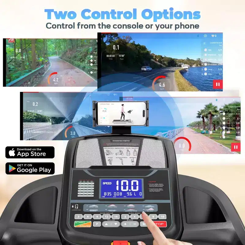 Treadmill Clearance,Treadmill on Sale,4.5HP Foldable Treadmill with 20 Levels Auto Incline, Portable Treadmill for Home Use,71 Programs