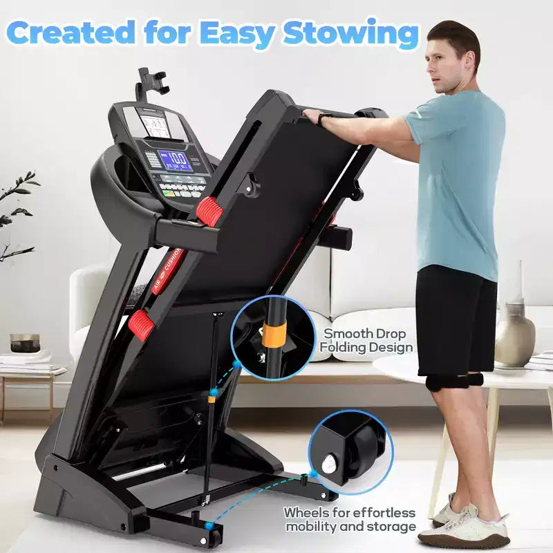 Treadmill Clearance,Treadmill on Sale,4.5HP Foldable Treadmill with 20 Levels Auto Incline, Portable Treadmill for Home Use,71 Programs