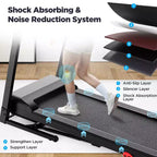 3HP Incline Treadmill w/ 300lb Capacity, Folding Treadmill for Home w/ Dual Speakers, 64+7 Programs, Virtual Run w/ APP, Walking Jogging Treadmill